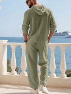 [COMPRA 1 Y LLEVATE 2] - Palermo Linen | Camisa con Capucha La Costa + Pantalón Casual