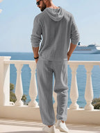 [COMPRA 1 Y LLEVATE 2] - Palermo Linen | Camisa con Capucha La Costa + Pantalón Casual