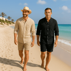 [BUY 1 GET 1 FREE] Santorini Premium Men’s Linen Shirts + FREE Exclusive Watch Gift