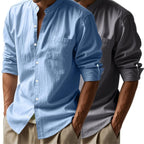 [BUY 1 GET 1 FREE] Santorini Premium Men’s Linen Shirts + FREE Exclusive Watch Gift