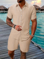 [BUY 1 GET 1 FREE] Vienna Premium Shirt & Shorts Set