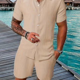 [BUY 1 GET 1 FREE] Vienna Premium Shirt & Shorts Set