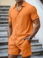 [BUY 1 GET 1 FREE] Vienna Premium Shirt & Shorts Set