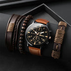 [BUY 1 GET 3 FREE] Geneva Chronos Men's Watch Kit + 3 Bracelets