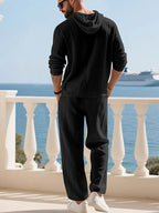 [COMPRA 1 Y LLEVATE 2] - Palermo Linen | Camisa con Capucha La Costa + Pantalón Casual